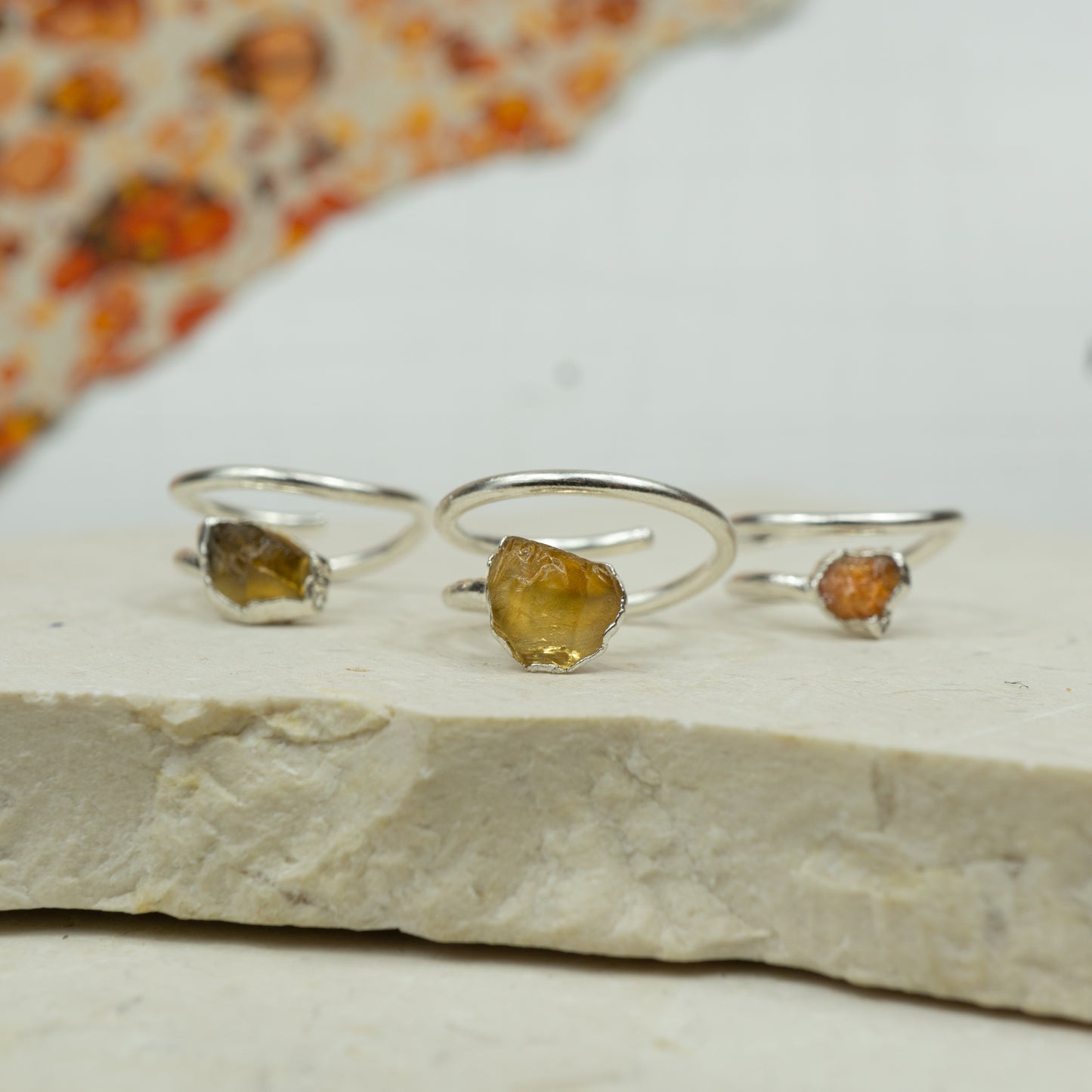 Citrine Corkscrew Ring