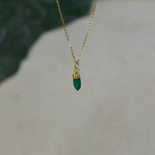 Green Onyx Spike Pendant