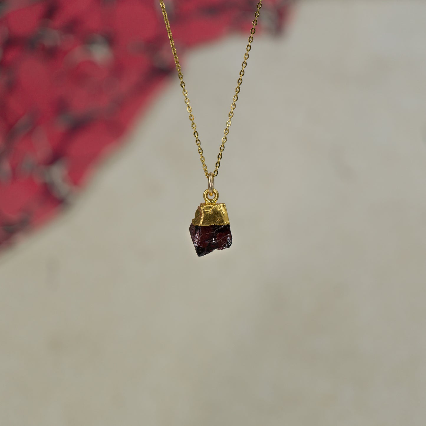 Raw Garnet Pendant