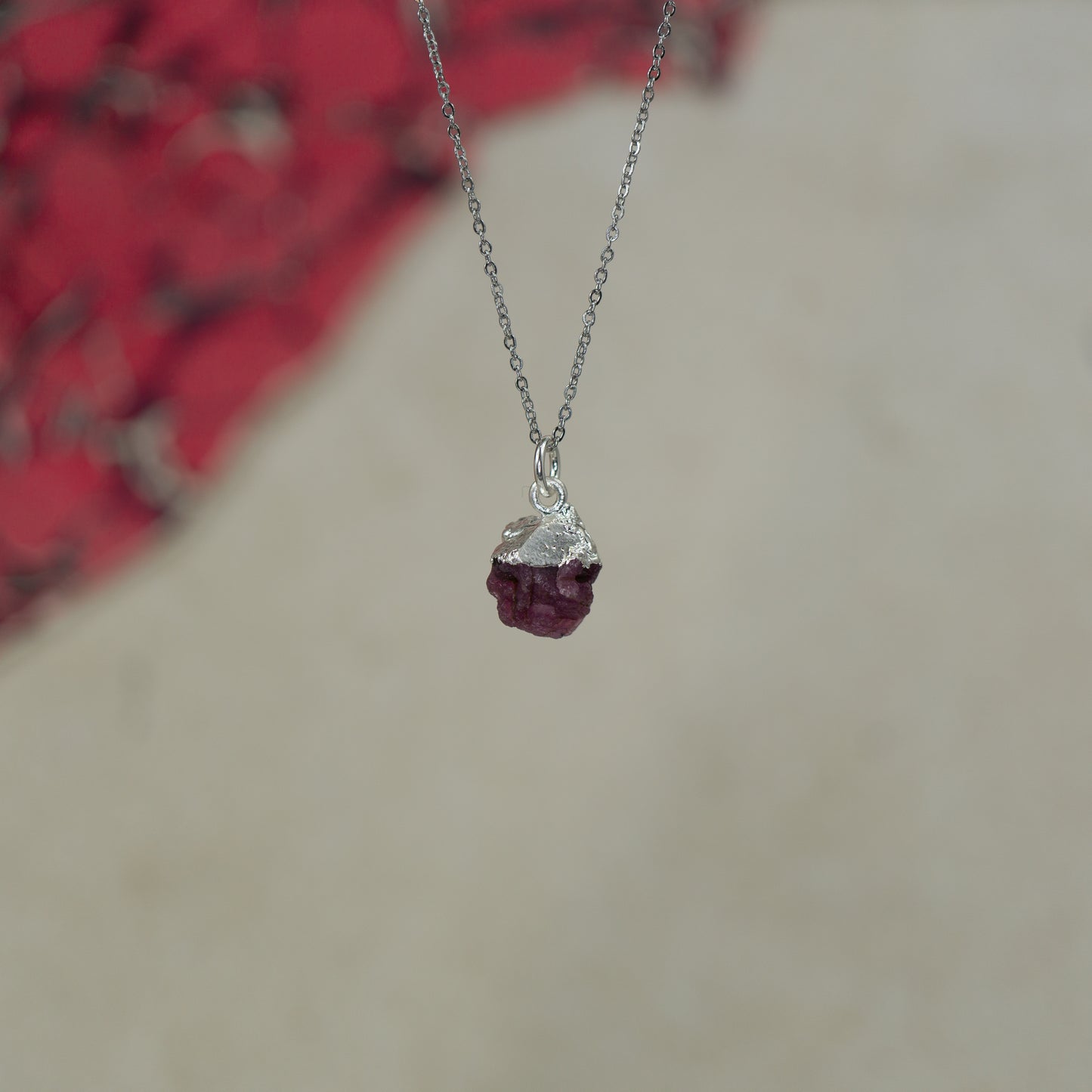 Raw Ruby Pendant