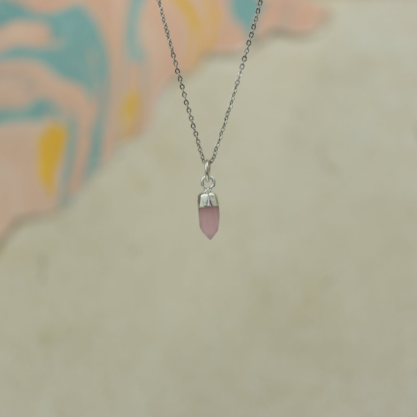 Pink Chalcedony Spike Pendant