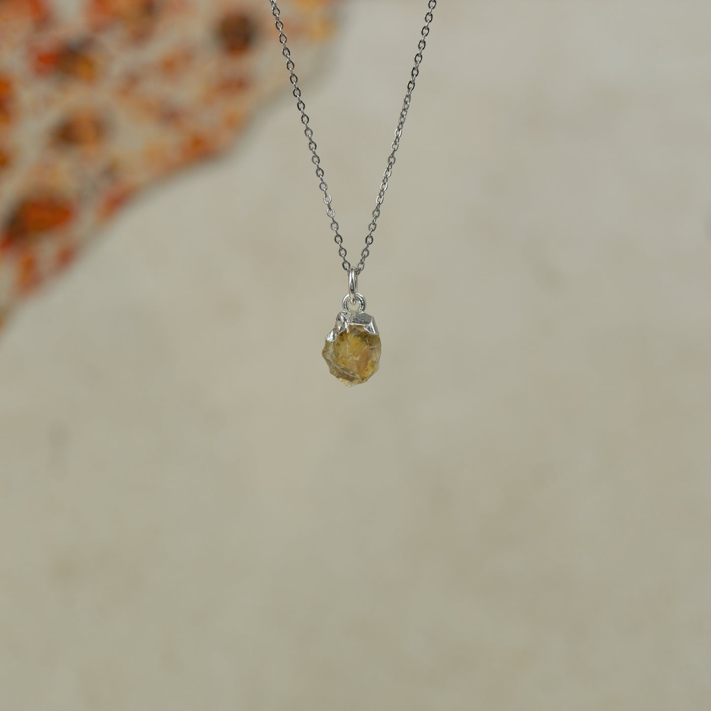Raw Citrine Pendant