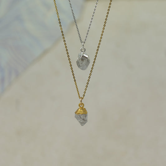 Raw Herkimer Diamond Pendant