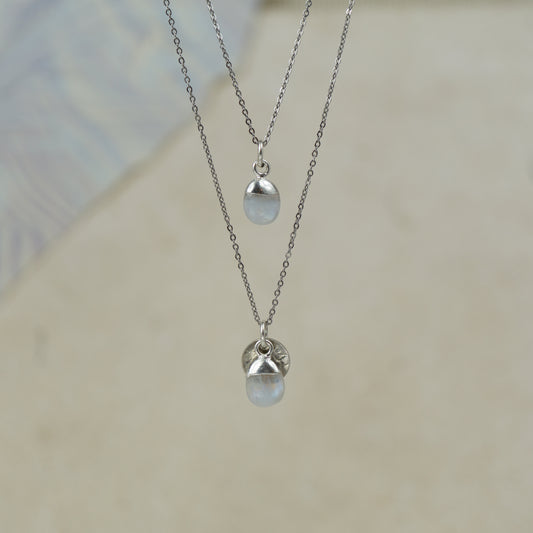 Tumbled Rainbow Moonstone Pendant