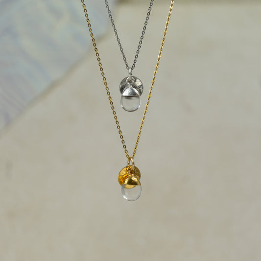 Tumbled Crystal Quartz Pendant