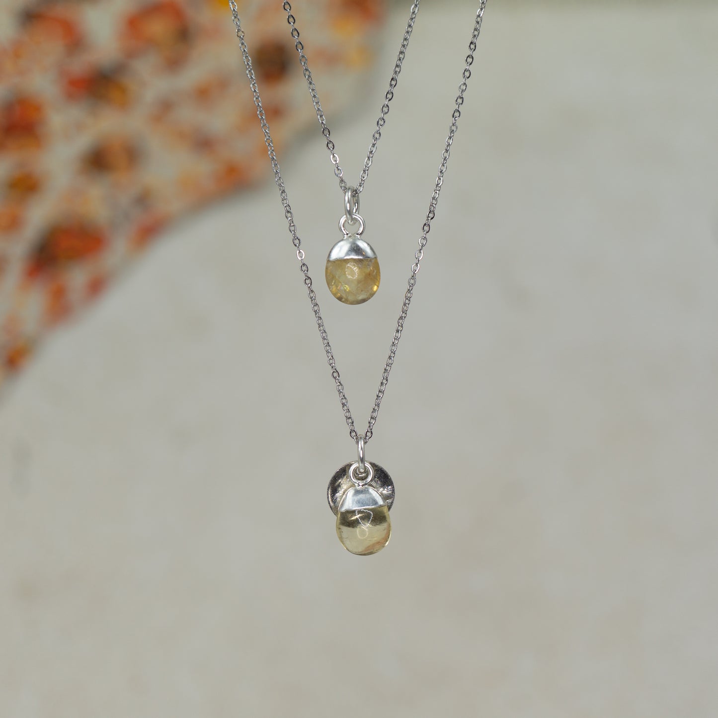 Tumbled Citrine Pendant