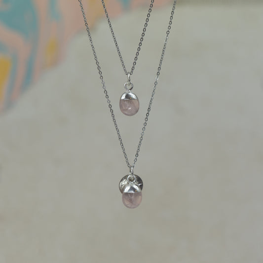 Tumbled Rose Quartz Pendant