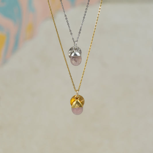 Tumbled Rose Quartz Pendant