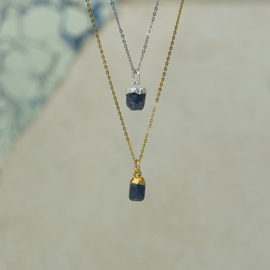Raw Sapphire Pendant