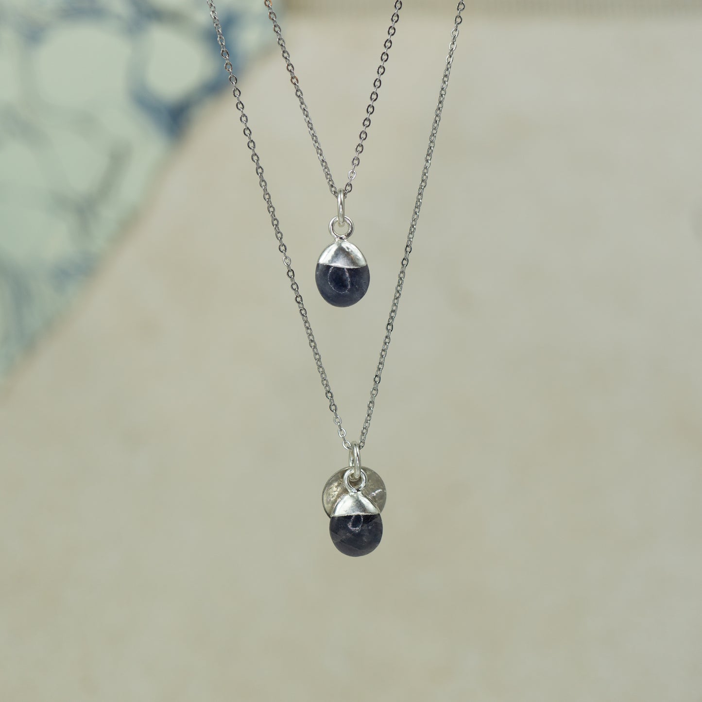 Tumbled Sapphire Pendant