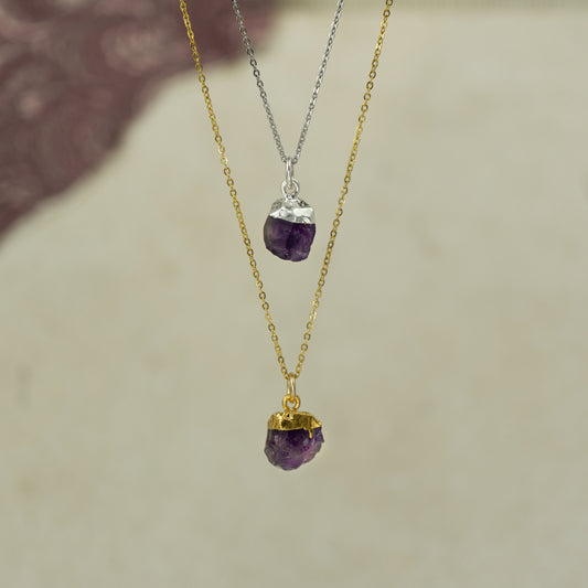 Raw Amethyst Pendant