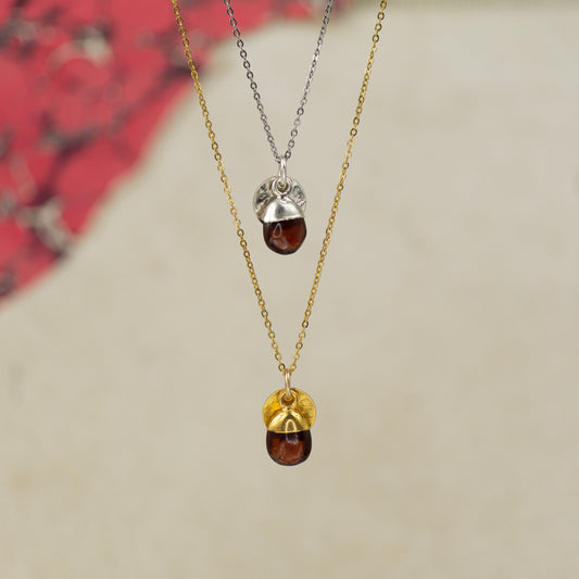Tumbled Garnet Pendant
