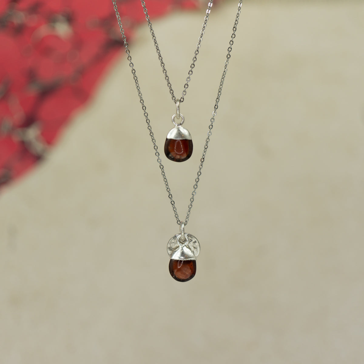 Tumbled Garnet Pendant