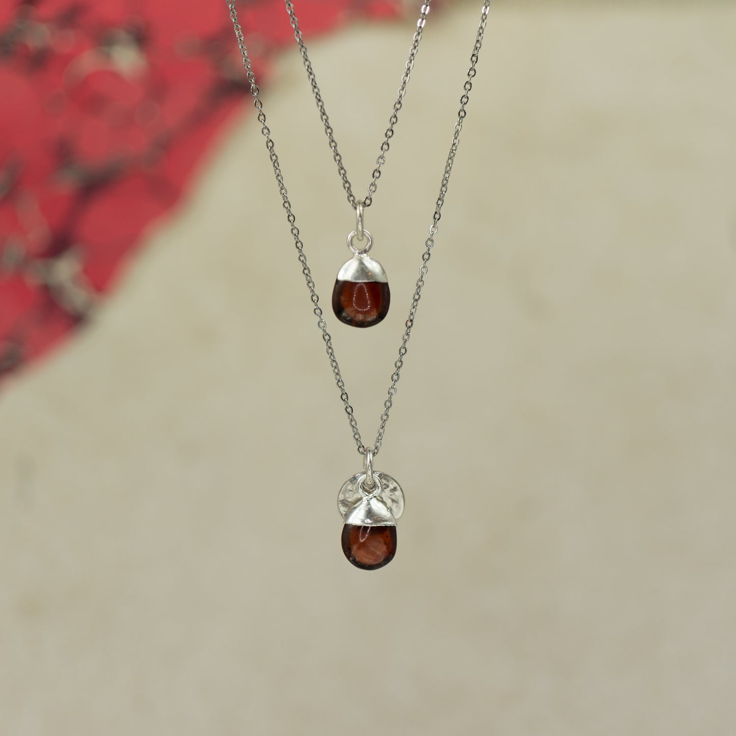 Tumbled Garnet Pendant