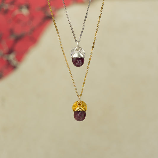 Tumbled Ruby Pendant