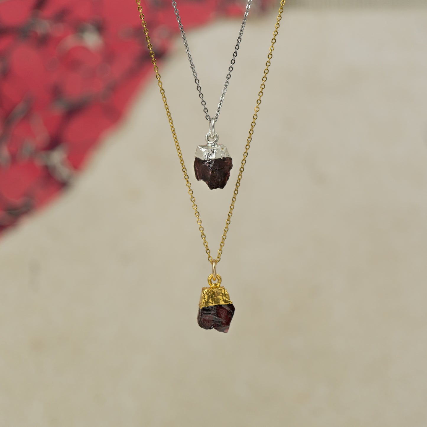 Raw Garnet Pendant