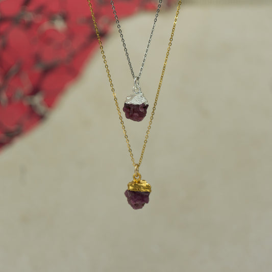 Raw Ruby Pendant