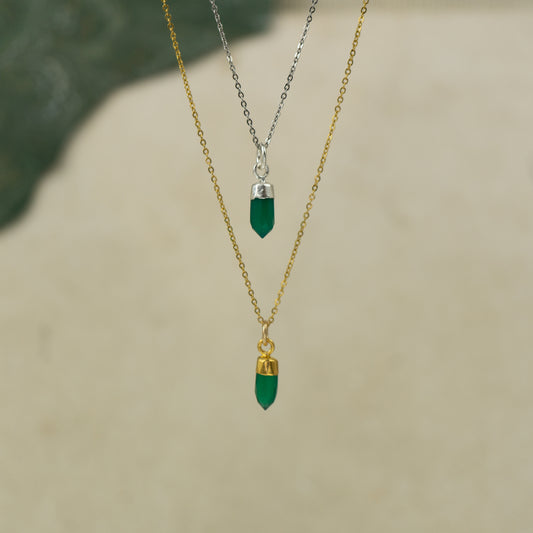 Green Onyx Spike Pendant
