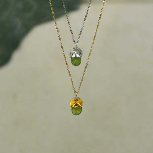 Tumbled Peridot Pendant