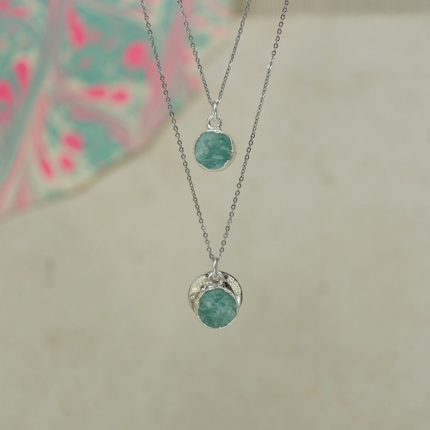 Round Amazonite Pendant