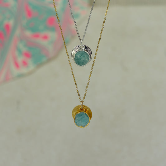 Round Amazonite Pendant