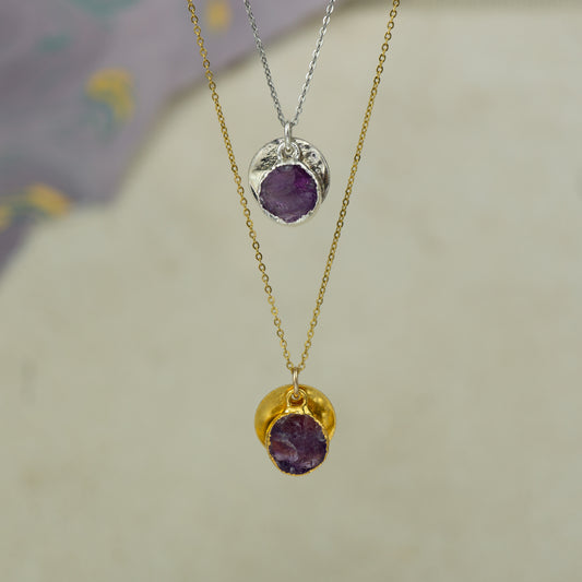 Round Amethyst Pendant