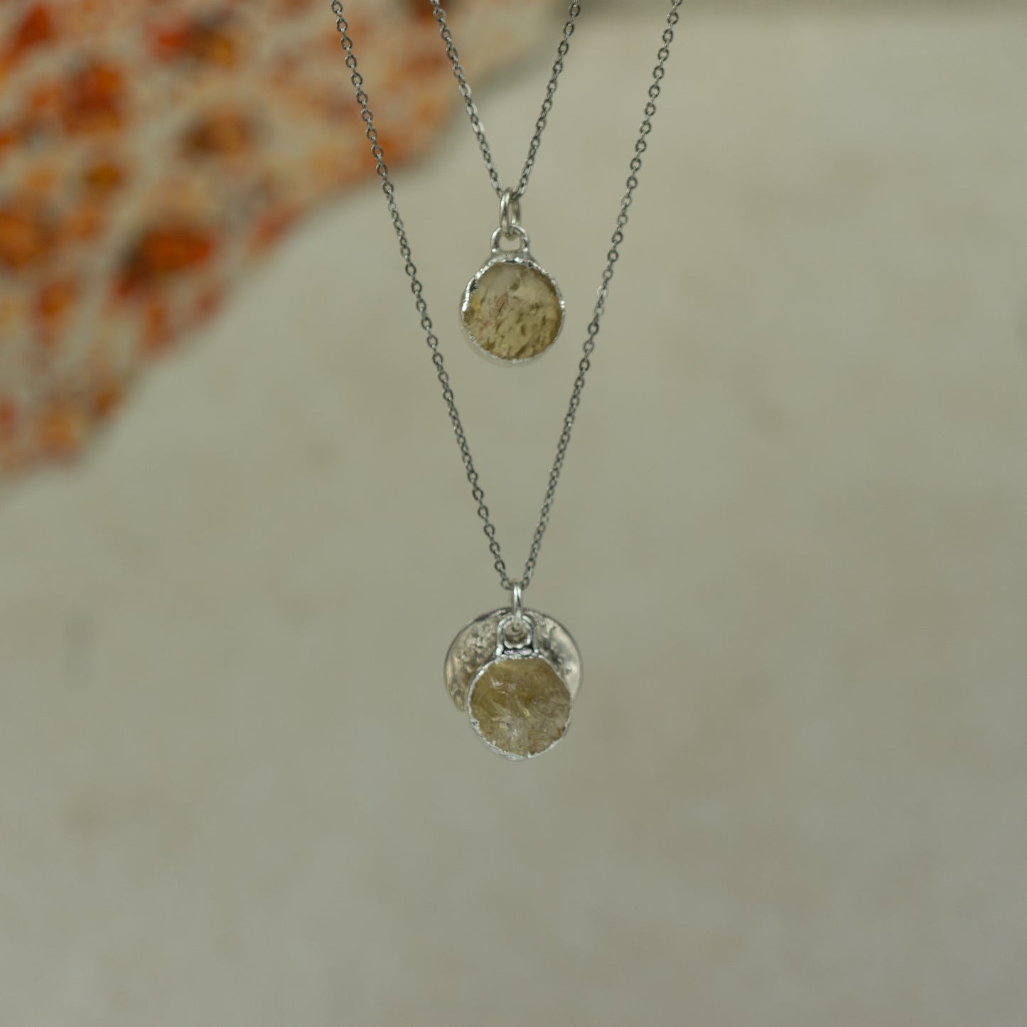Round Citrine Pendant