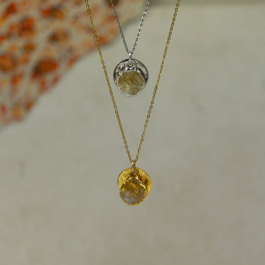 Round Citrine Pendant