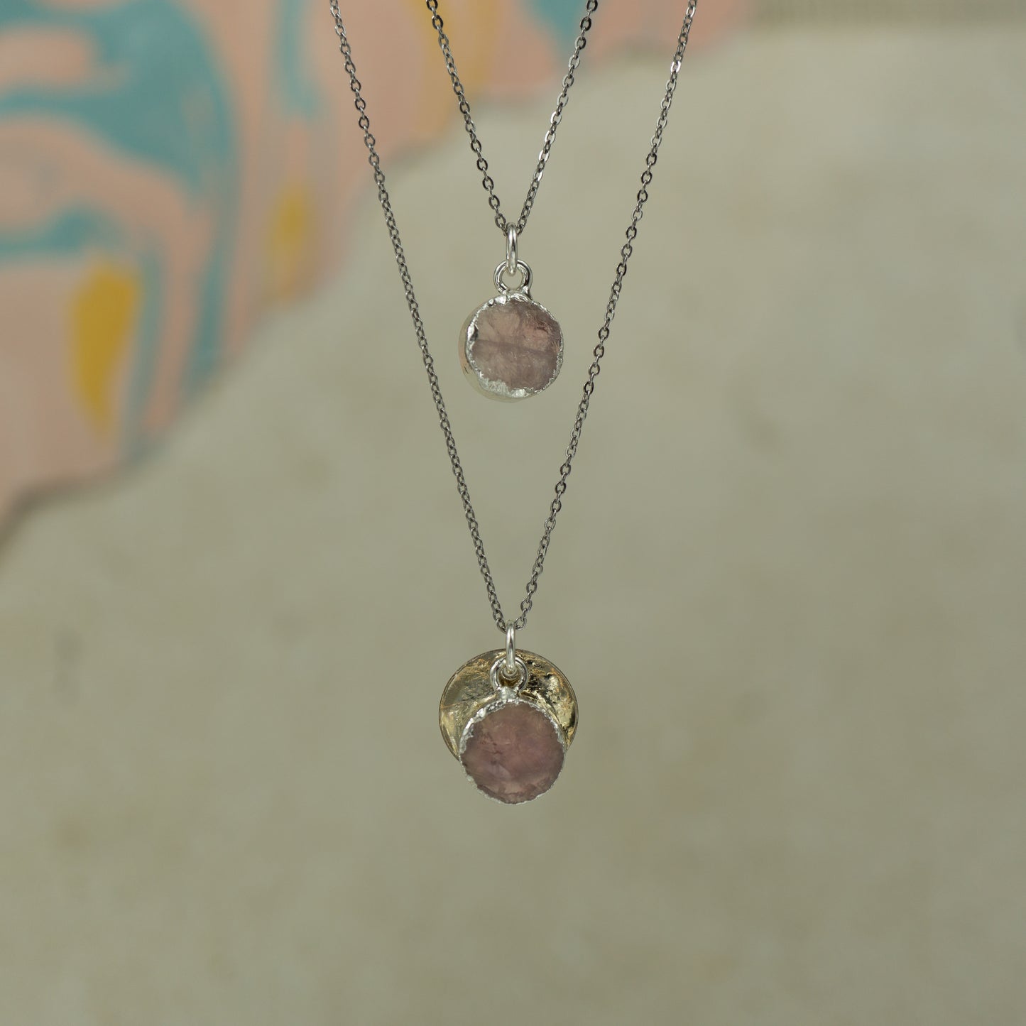 Round Rose Quartz Pendant