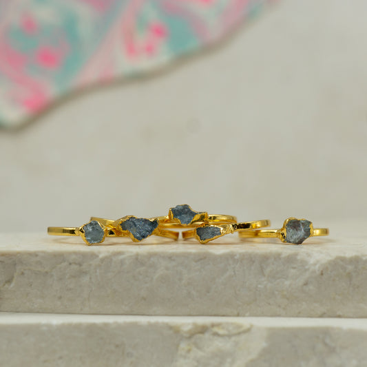 Aquamarine Stacking Ring