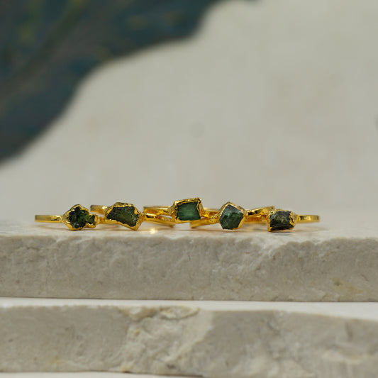 Green Tourmaline Stacking Ring