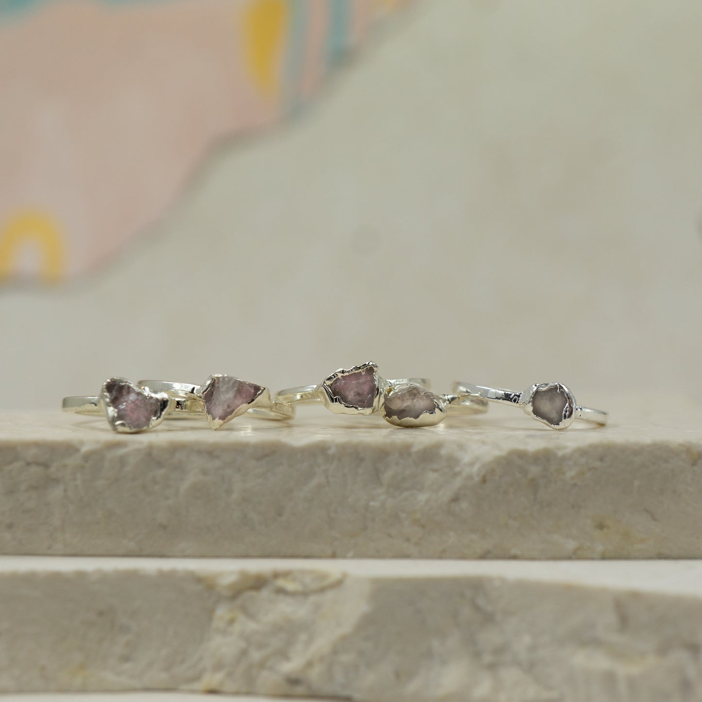 Rose Quartz Stacking Ring