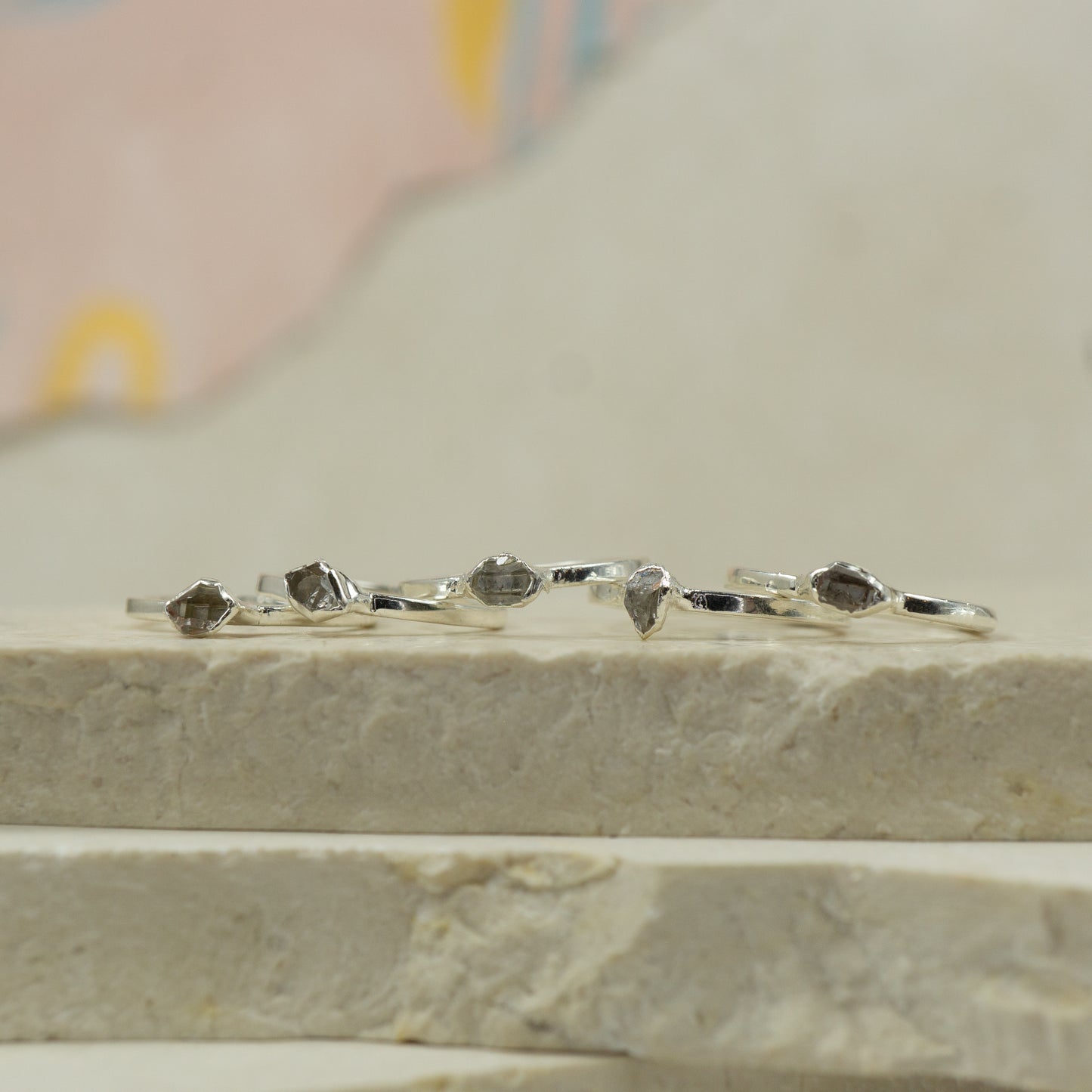 Herkimer Diamond Stacking Ring