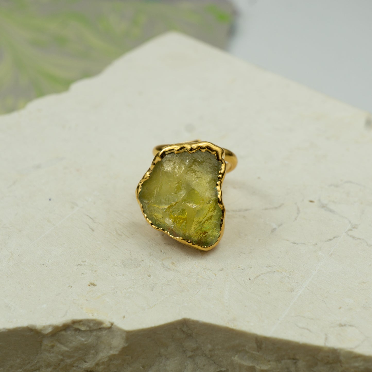 Lemon Quartz Ring