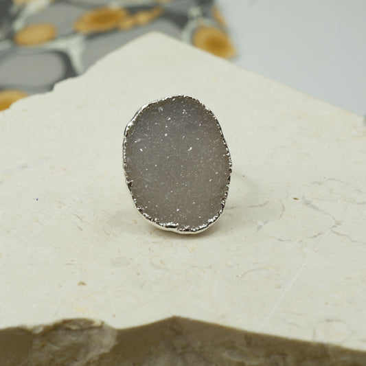 Agate Druzy Ring