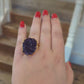 Amethyst Druzy Ring