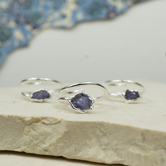Tanzanite Corkscrew Ring