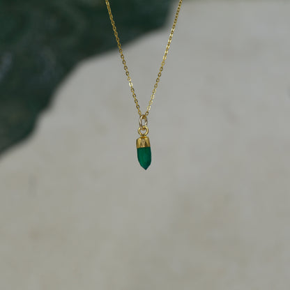 Green Onyx Spike Pendant