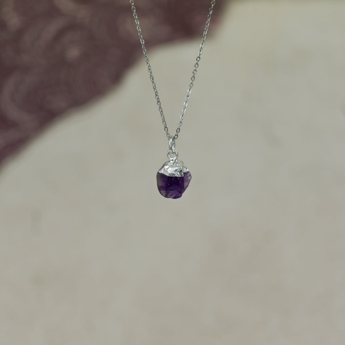Raw Amethyst Pendant