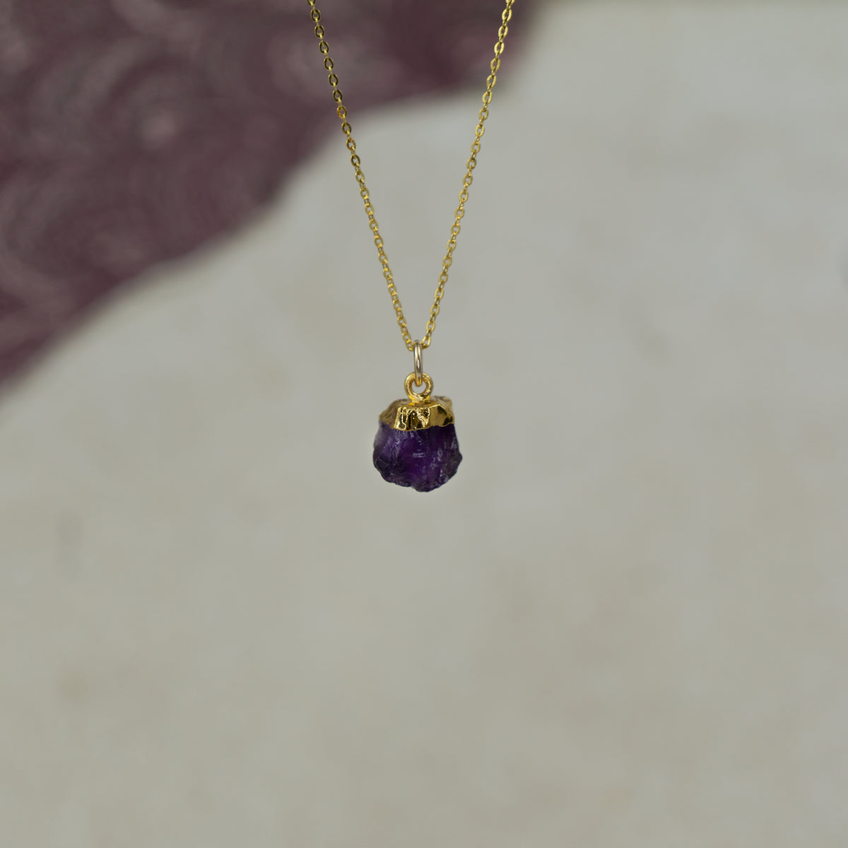 Raw Amethyst Pendant