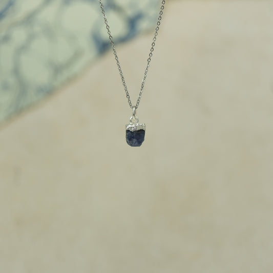 Raw Sapphire Pendant