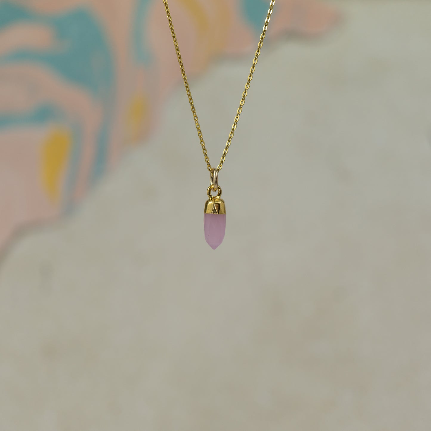 Pink Chalcedony Spike Pendant