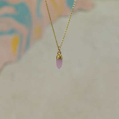Pink Chalcedony Spike Pendant