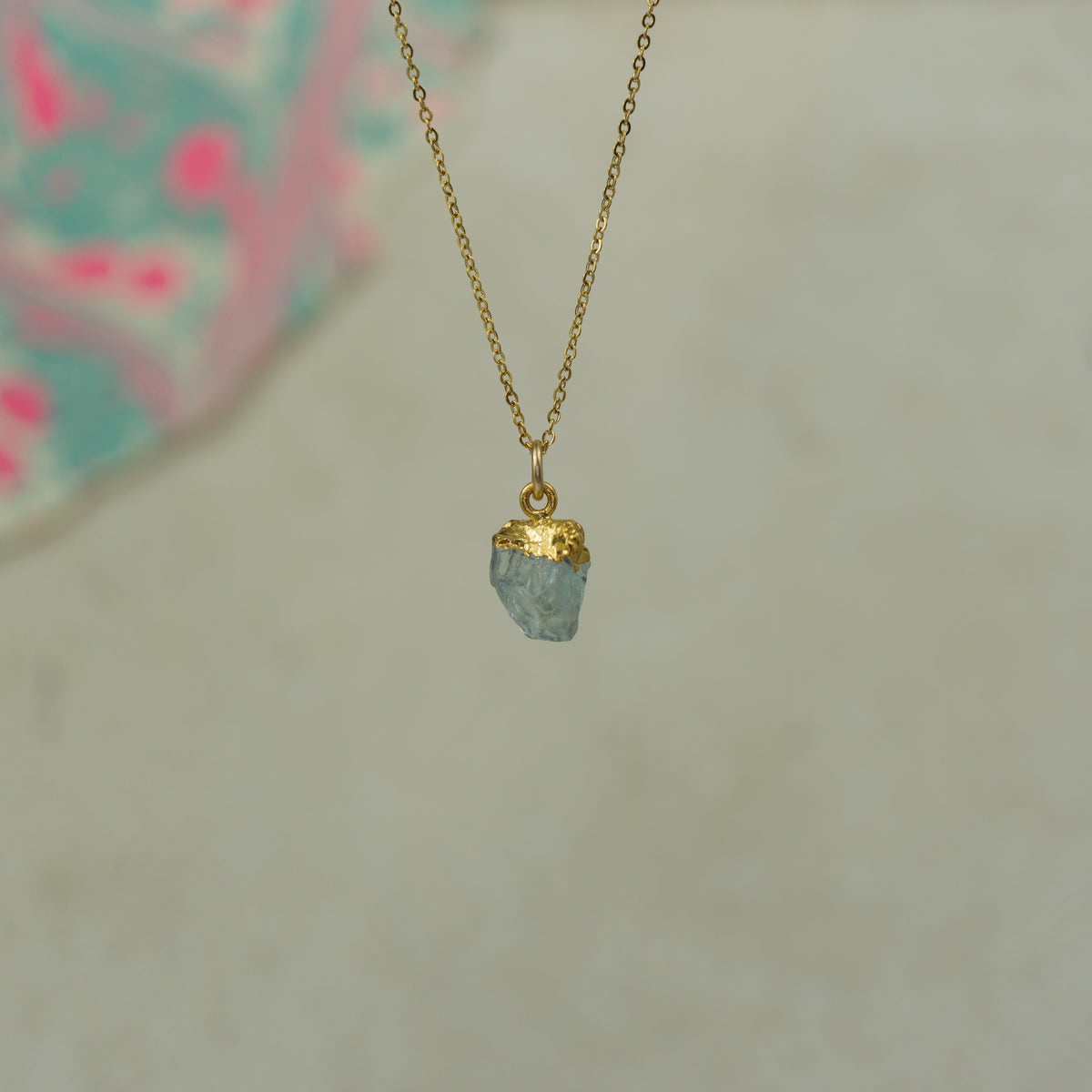 Raw Aquamarine Pendant