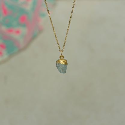 Raw Aquamarine Pendant