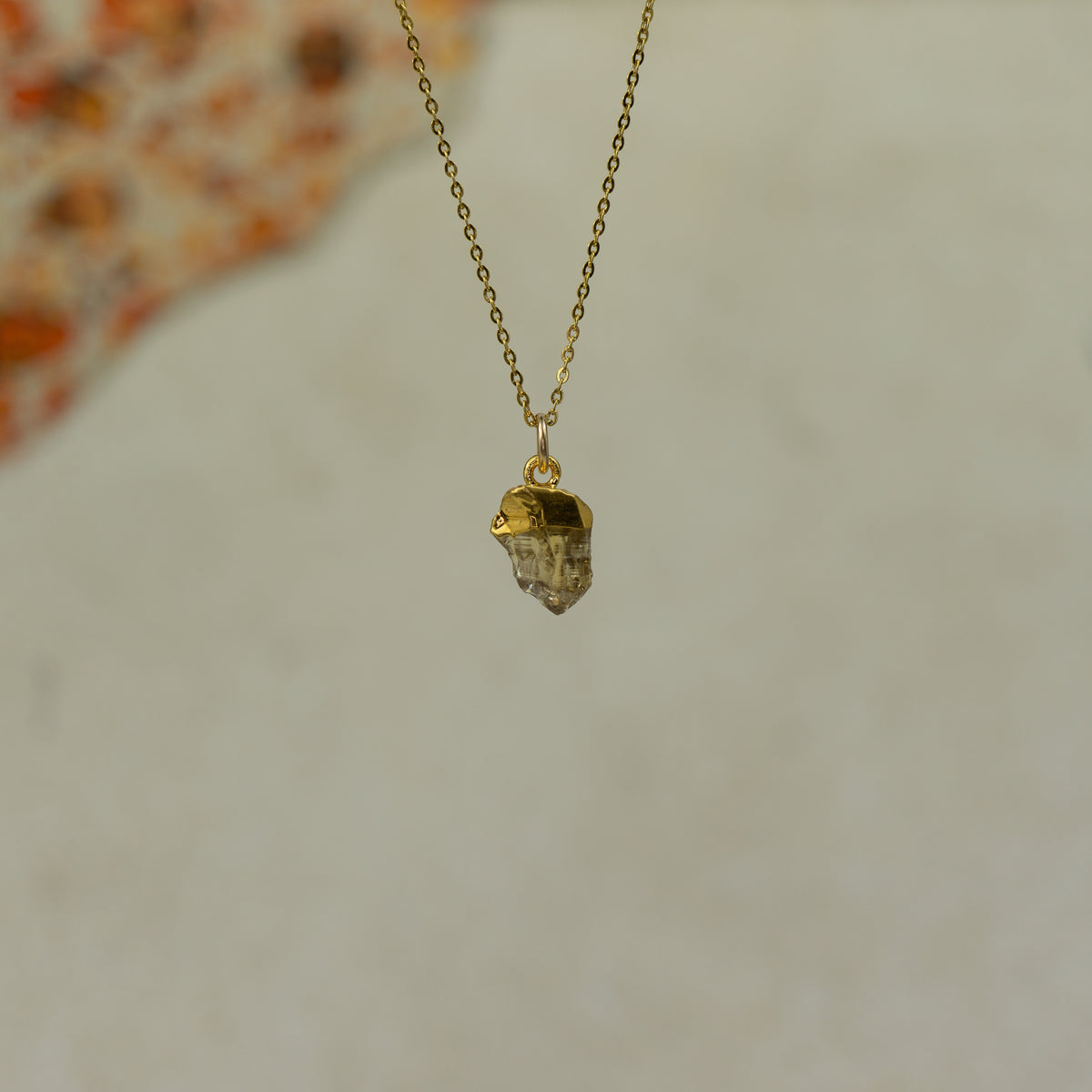 Raw Citrine Pendant