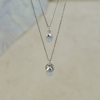 Tumbled Rainbow Moonstone Pendant