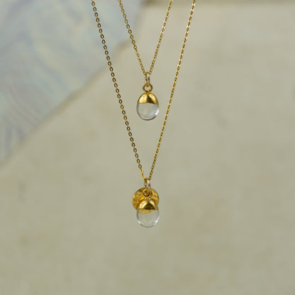 Tumbled Crystal Quartz Pendant