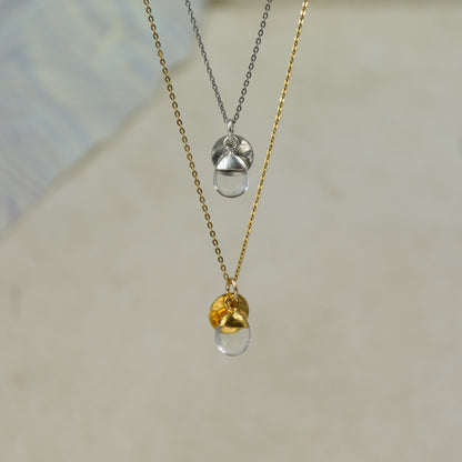 Tumbled Crystal Quartz Pendant