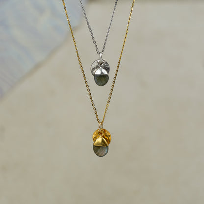 Tumbled Labradorite Pendant